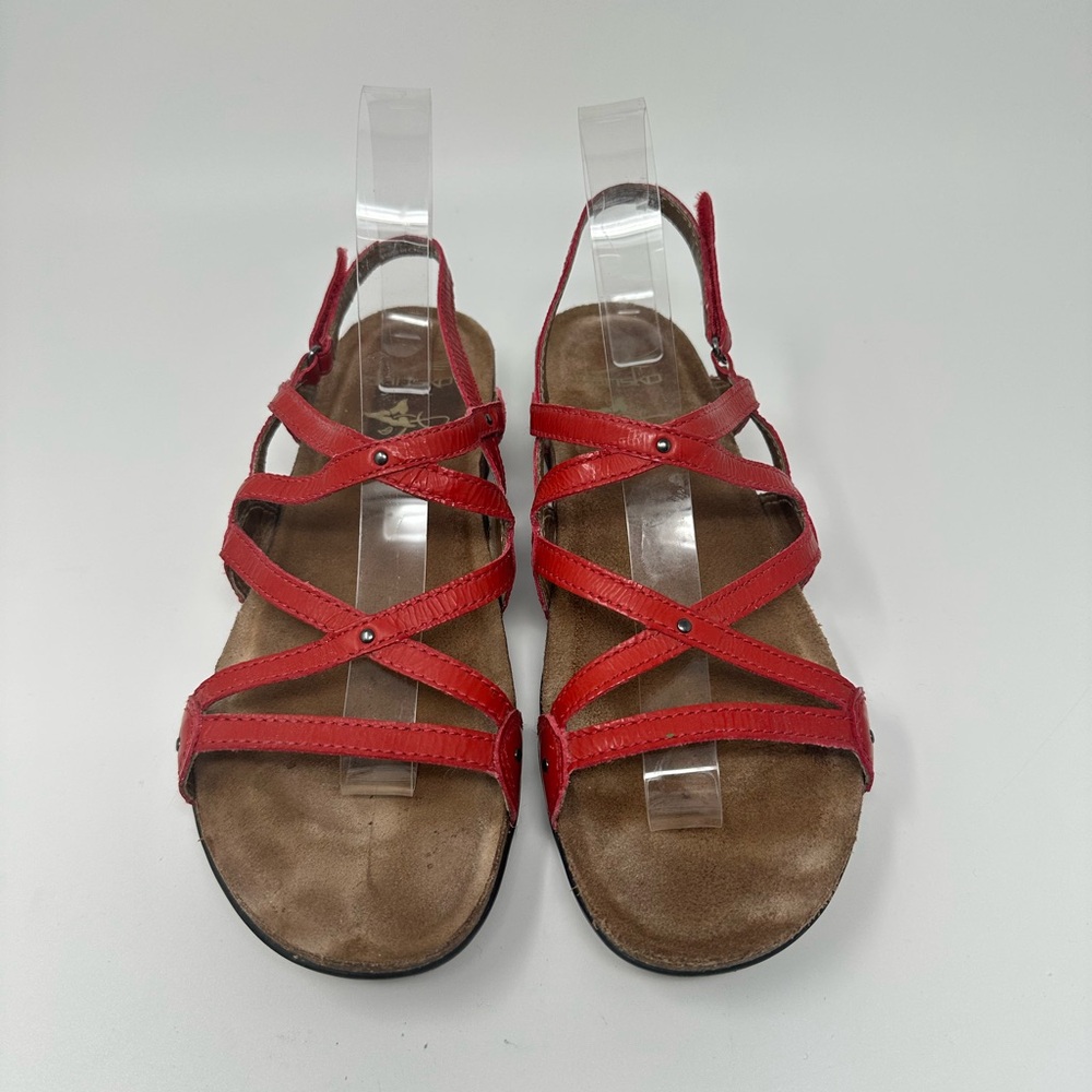 Dansko Jolie Red Strappy Leather Comfort Sandals Women's 40 - Picture 8 of 15